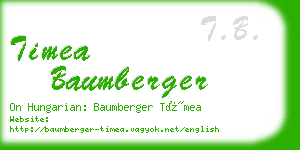 timea baumberger business card